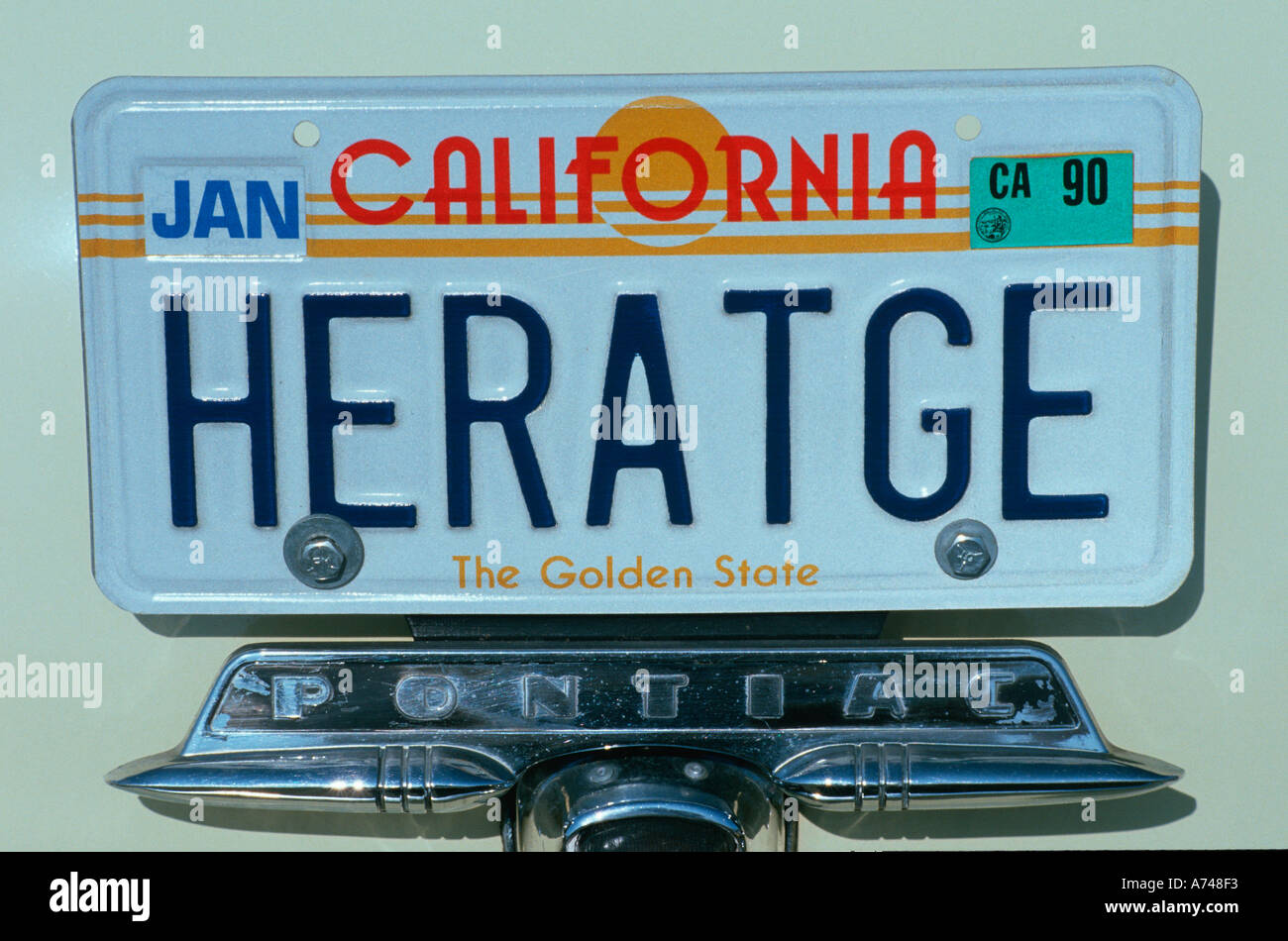 Vanity License Plate California Stock Photo Alamy