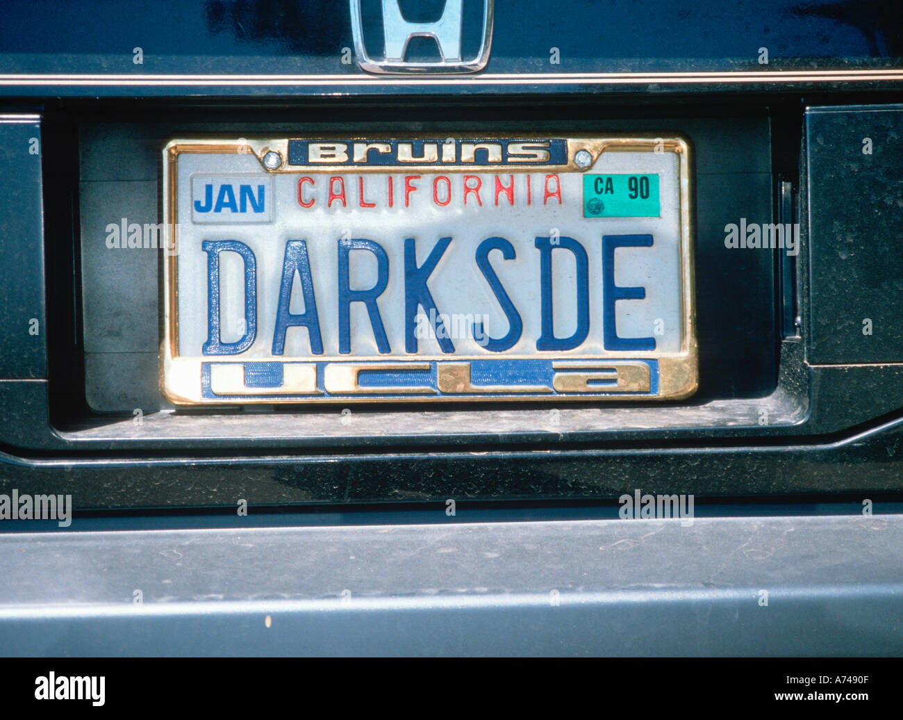 Vanity License Plate California Stock Photo Alamy