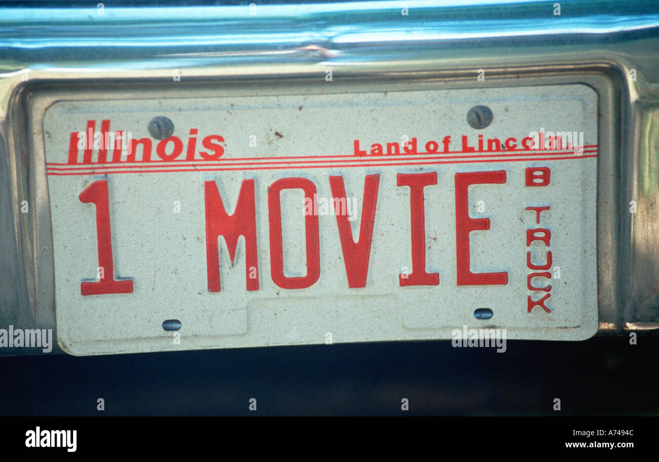 Vanity License Plate Illinois Stock Photo Alamy