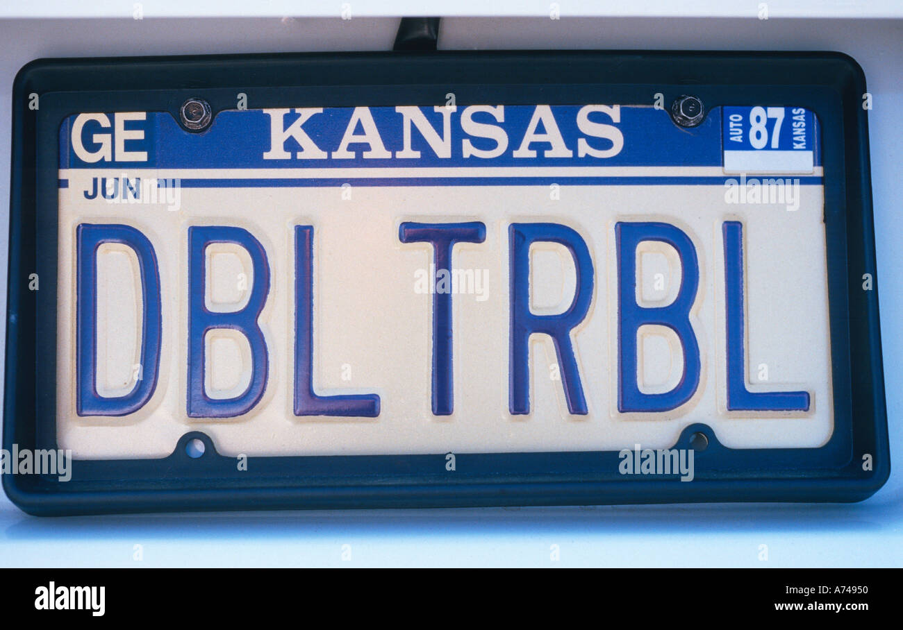 Kansas license plate hires stock photography and images Alamy