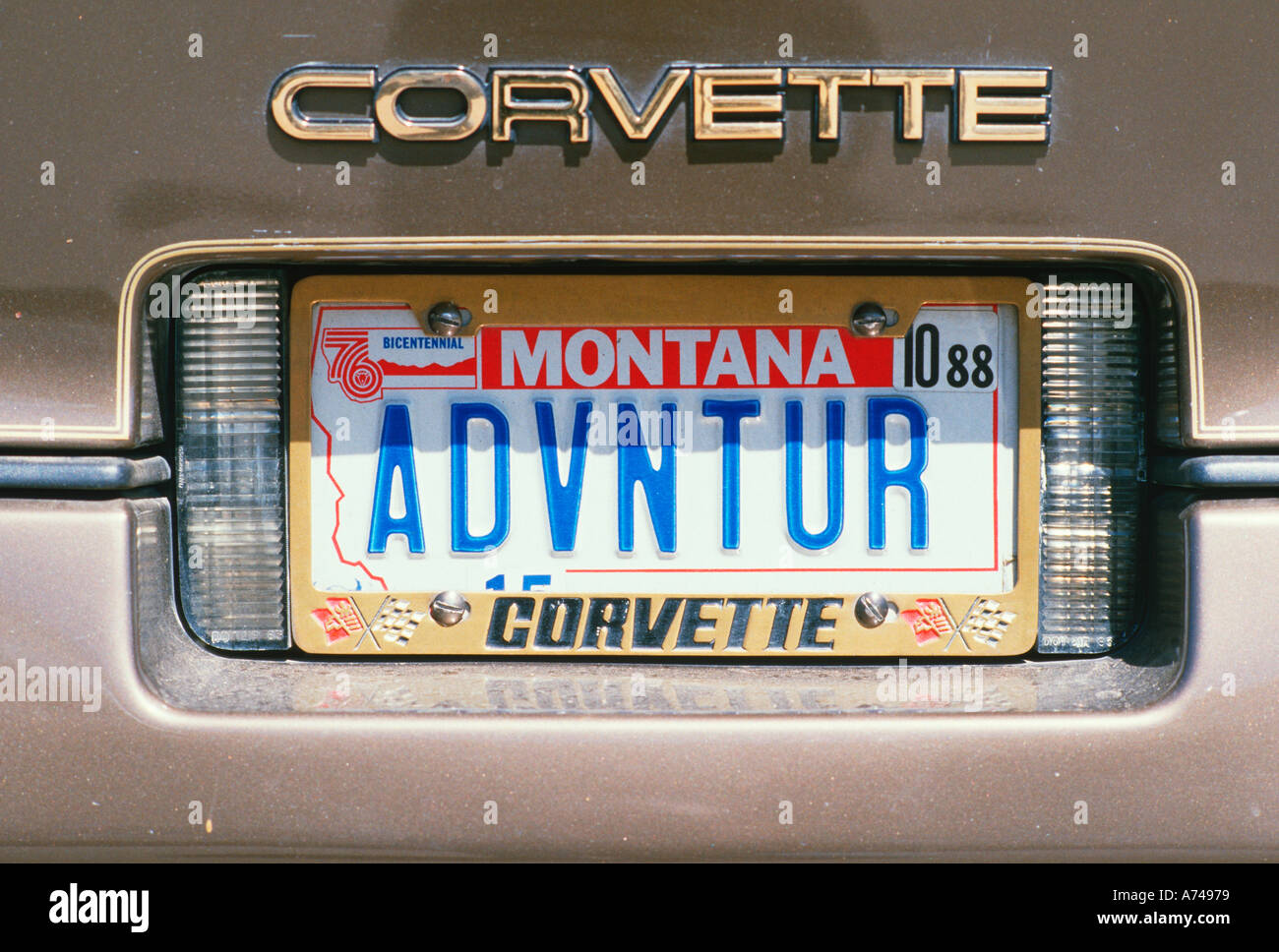 Vanity License Plate Montana Stock Photo Alamy
