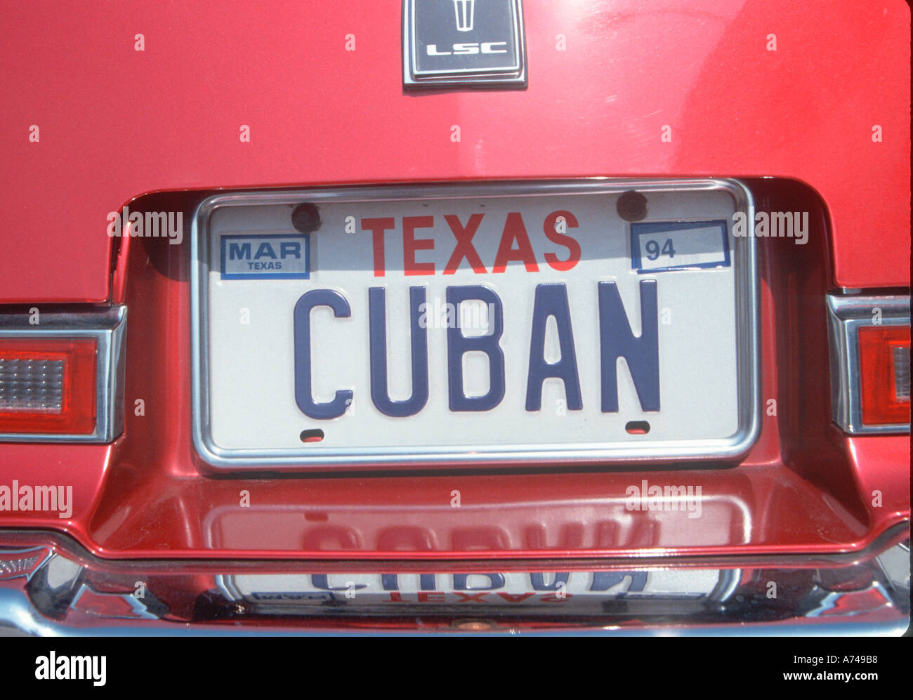 Vanity License Plate Texas Stock Photo