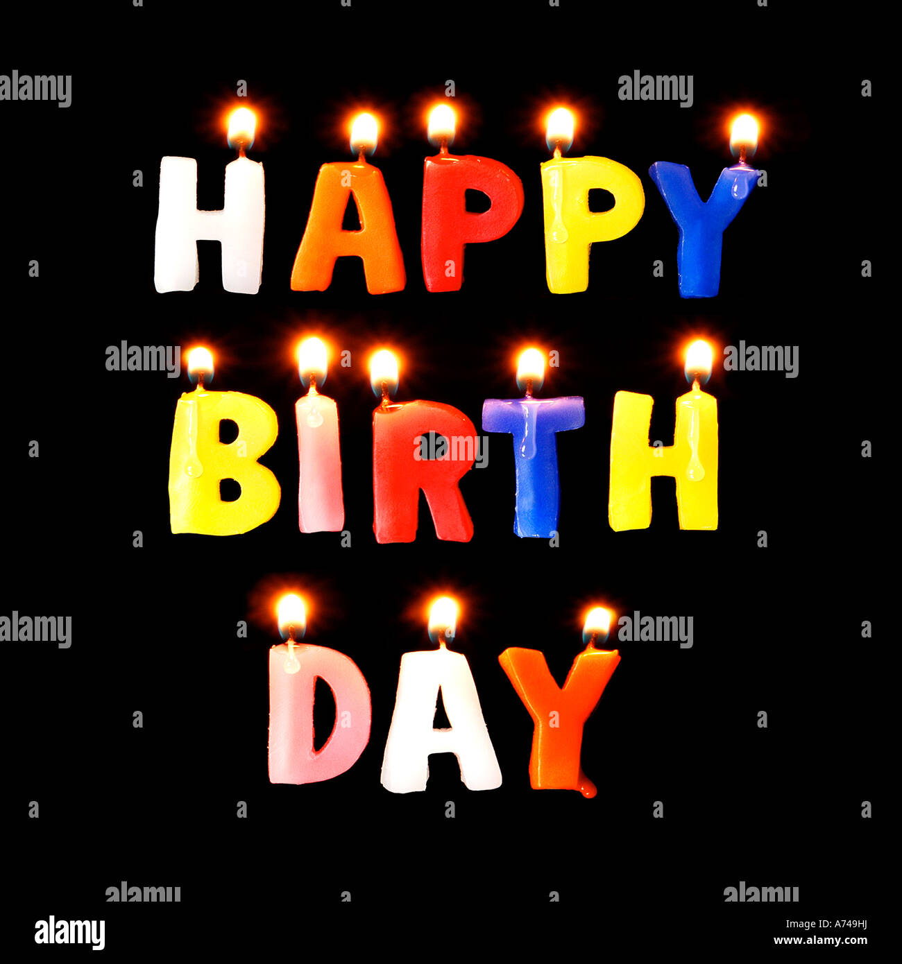 Happy Birthday Candles. Picture by Patrick Steel patricksteel Stock