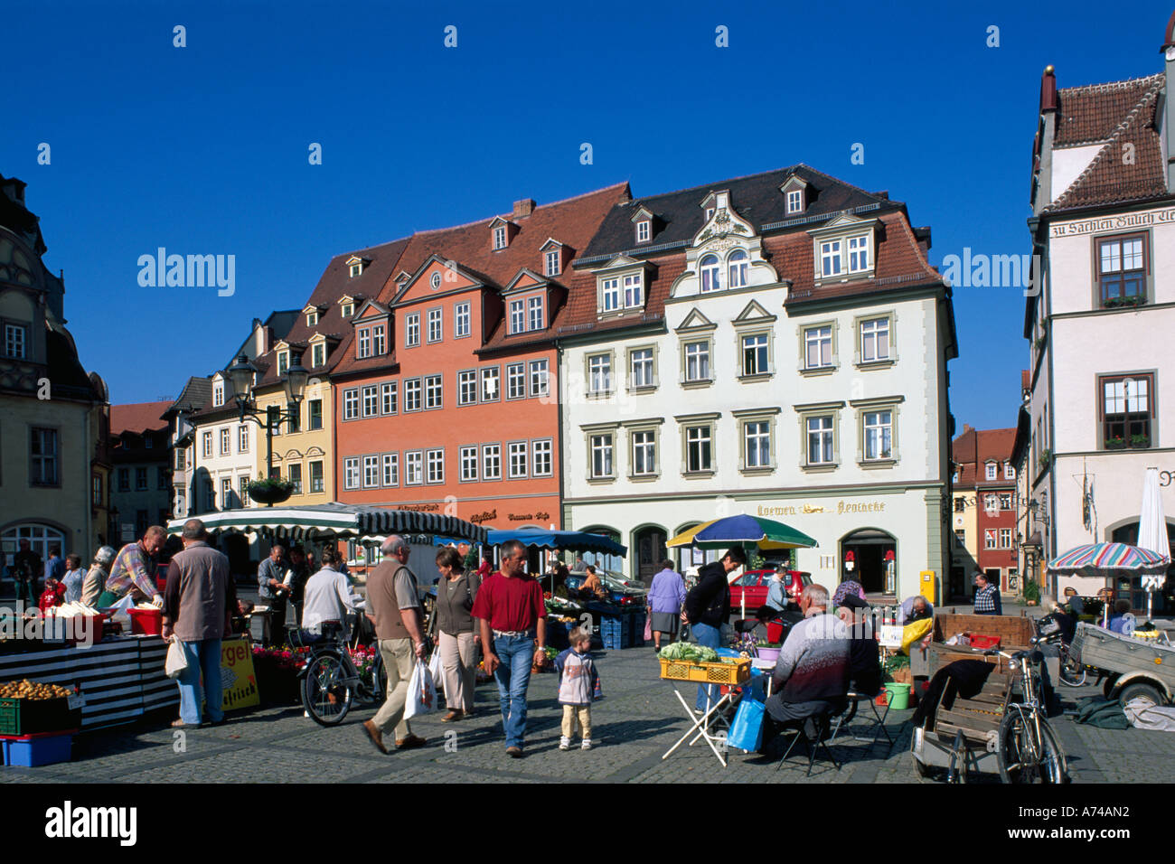 Market Naumburg Altmark Saxony-Anhalt Germany Stock Photo