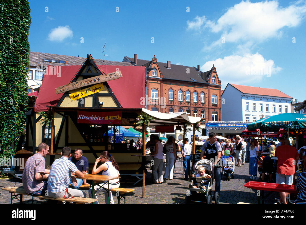 Market Square Altmark Saxony-Anhalt Germany Stock Photo