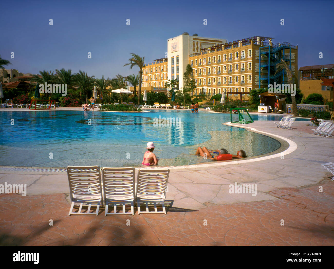 Hotel Aida Verdi in Hurgarda Egypt Stock Photo