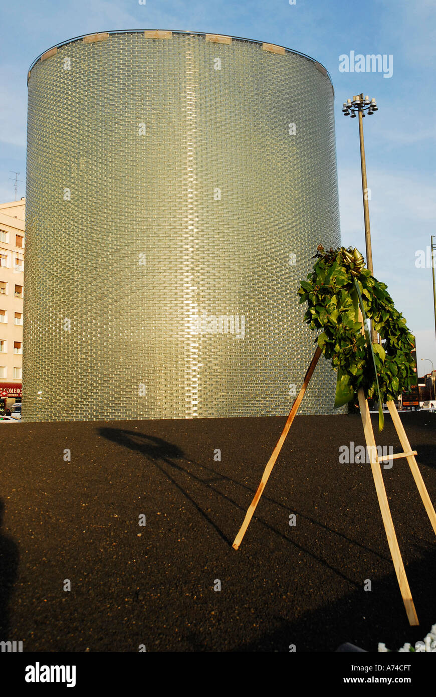 Memorial monument to the victims of 11 March 2004 Madrid terrorist bomb attacks Atocha Train Station MADRID Spain Stock Photo