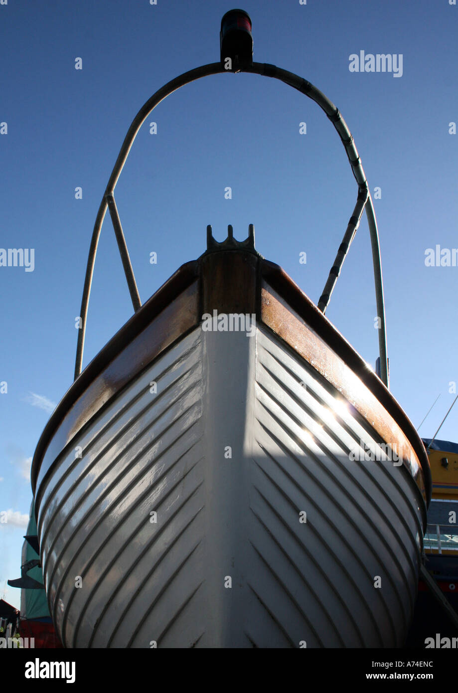 Bow of a fishing boat Stock Photo - Alamy