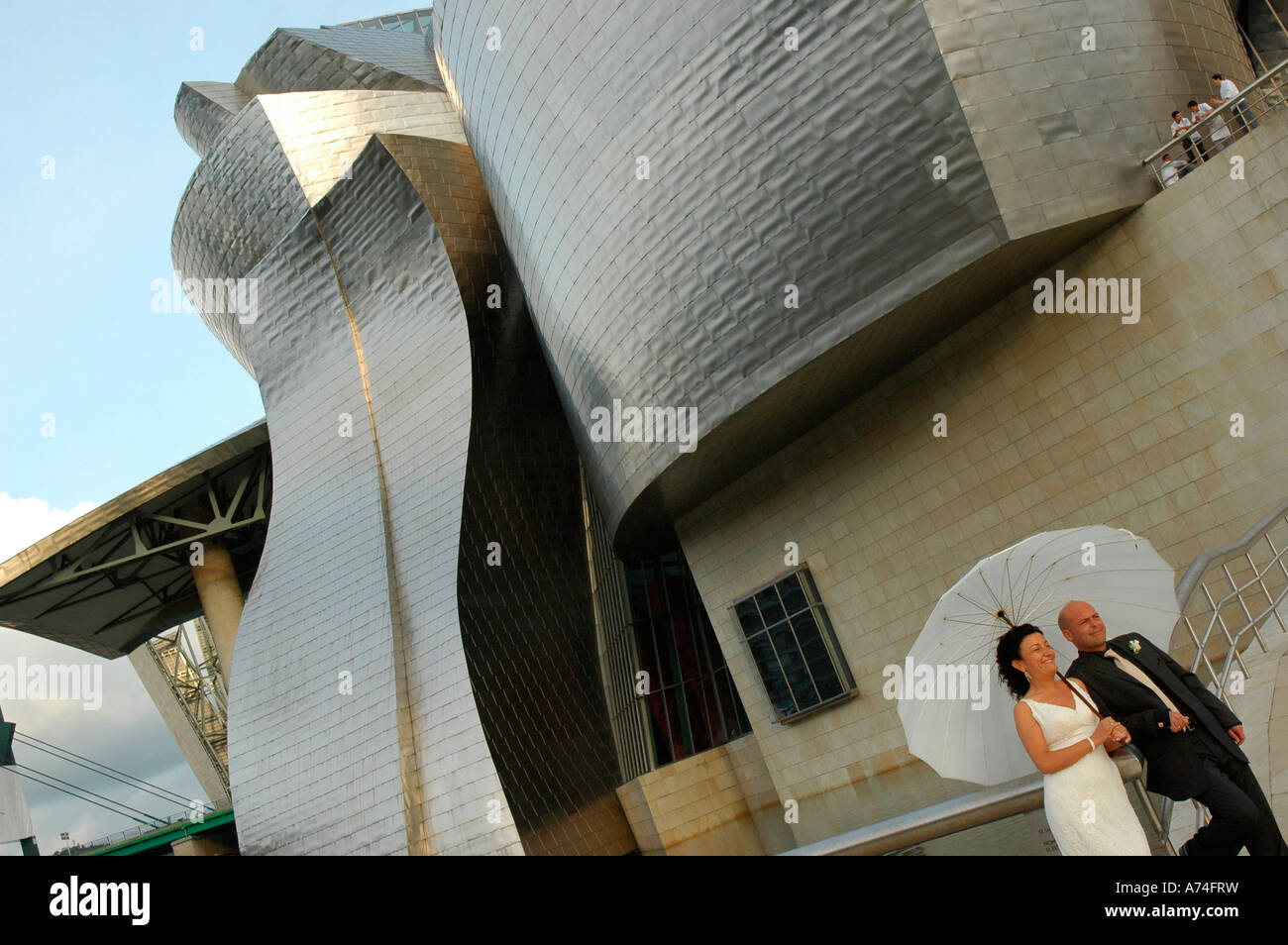 Marriage front Museum Guggenheim BILBAO Biscay Basque Country Spain ...