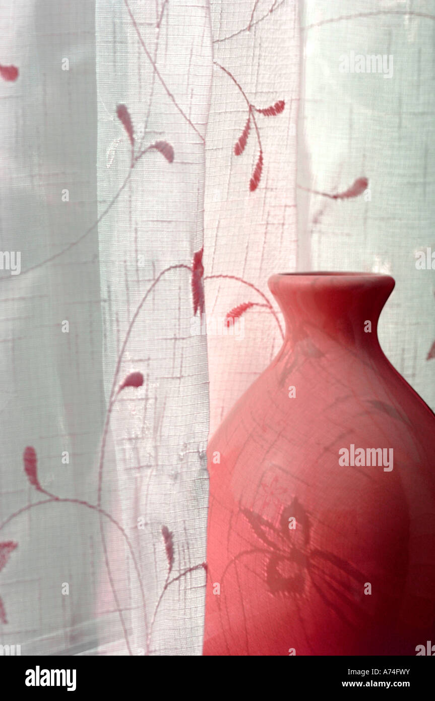 Still-Life, Pottery Vase In A Window. Stock Photo