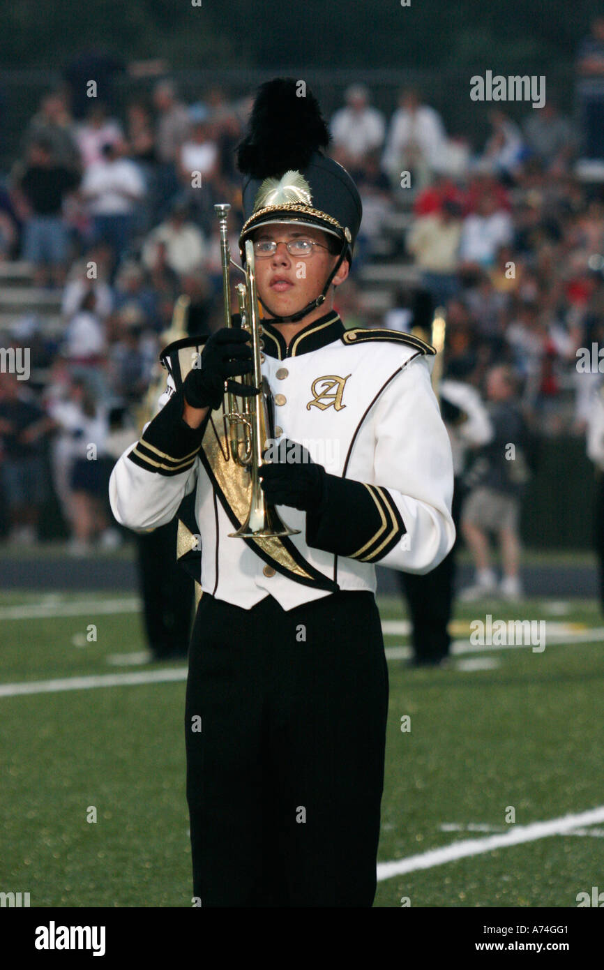 High school marching band trumpet hires stock photography and images