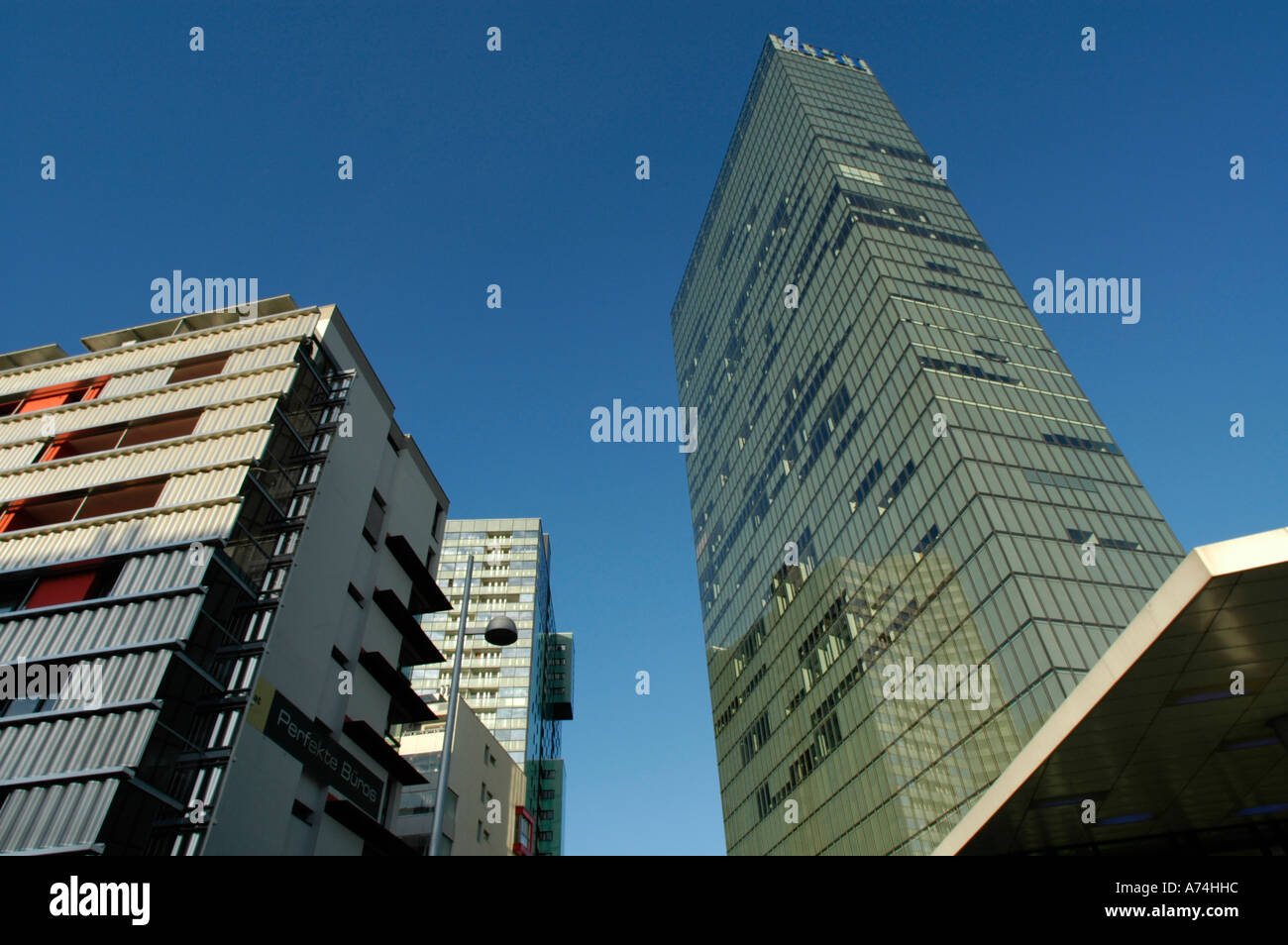 Wienerberg City, Twin Tower Stock Photo