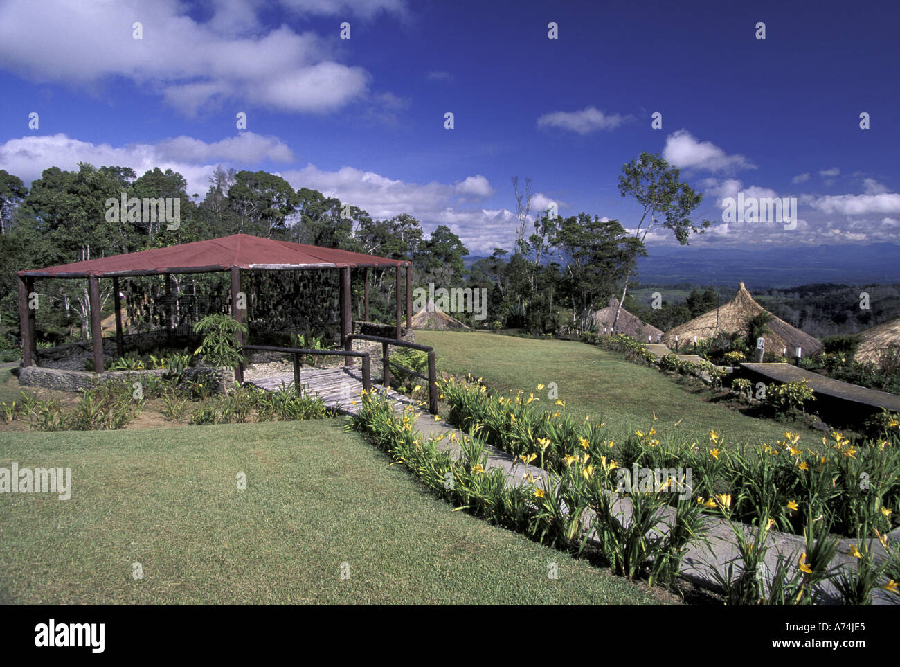 Asia, Papua New Guinea. Ambua Lodge Stock Photo - Alamy