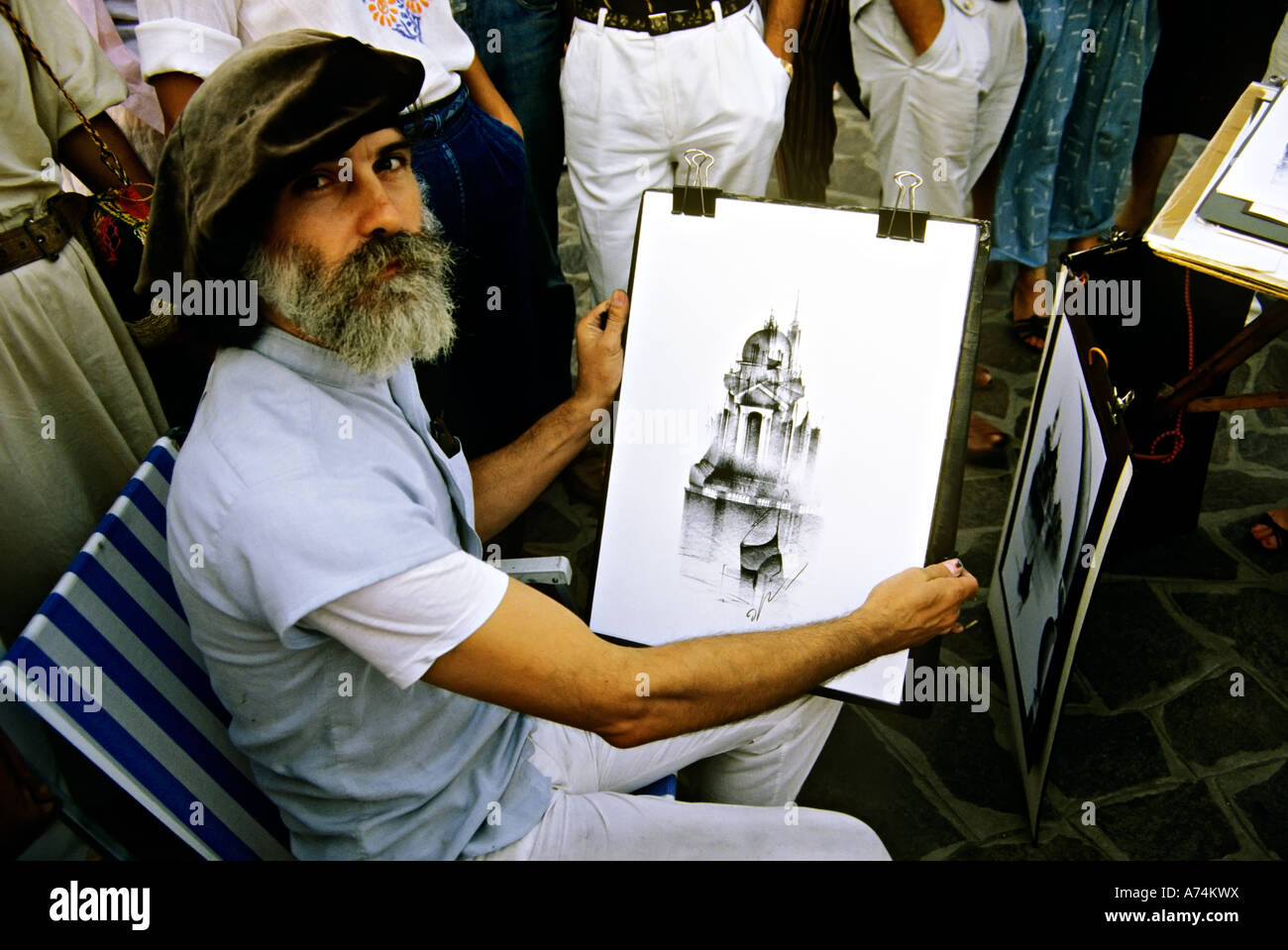 Street artist Venice Italy Stock Photo Alamy