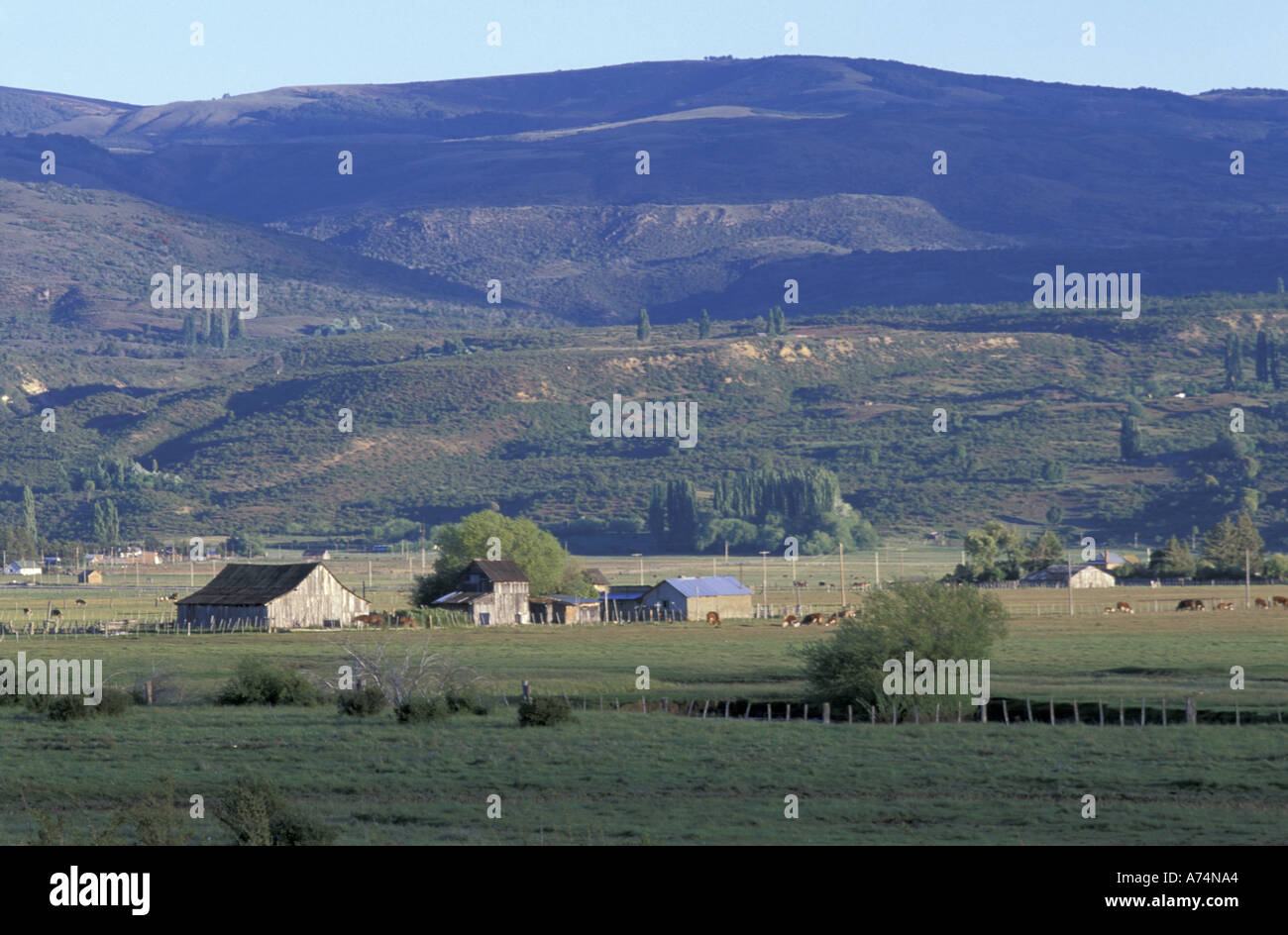 Patagonia, Argentina, Chubut Province, Cholila Ranch buildings in Stock