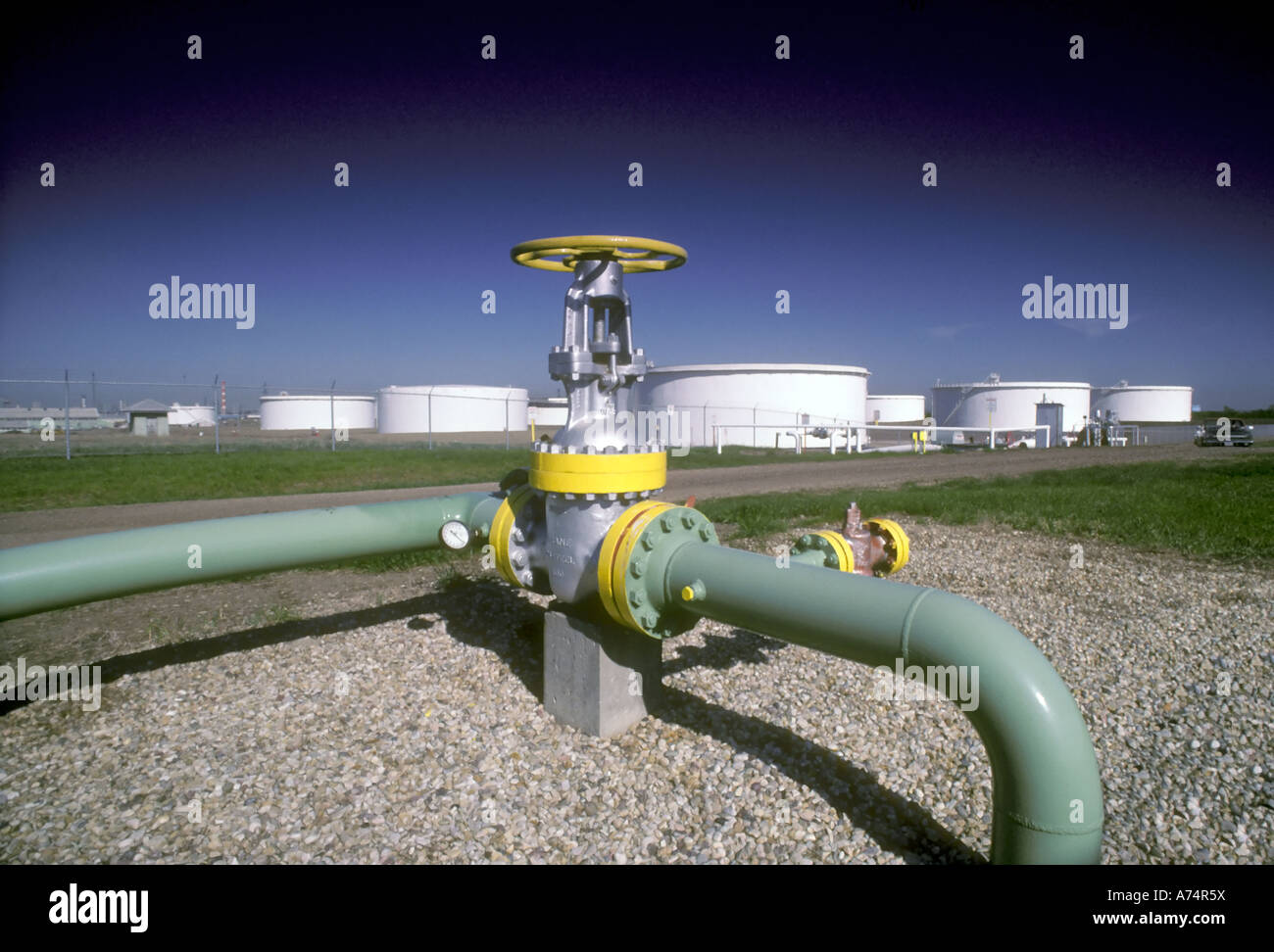 Tank farm valves hires stock photography and images Alamy