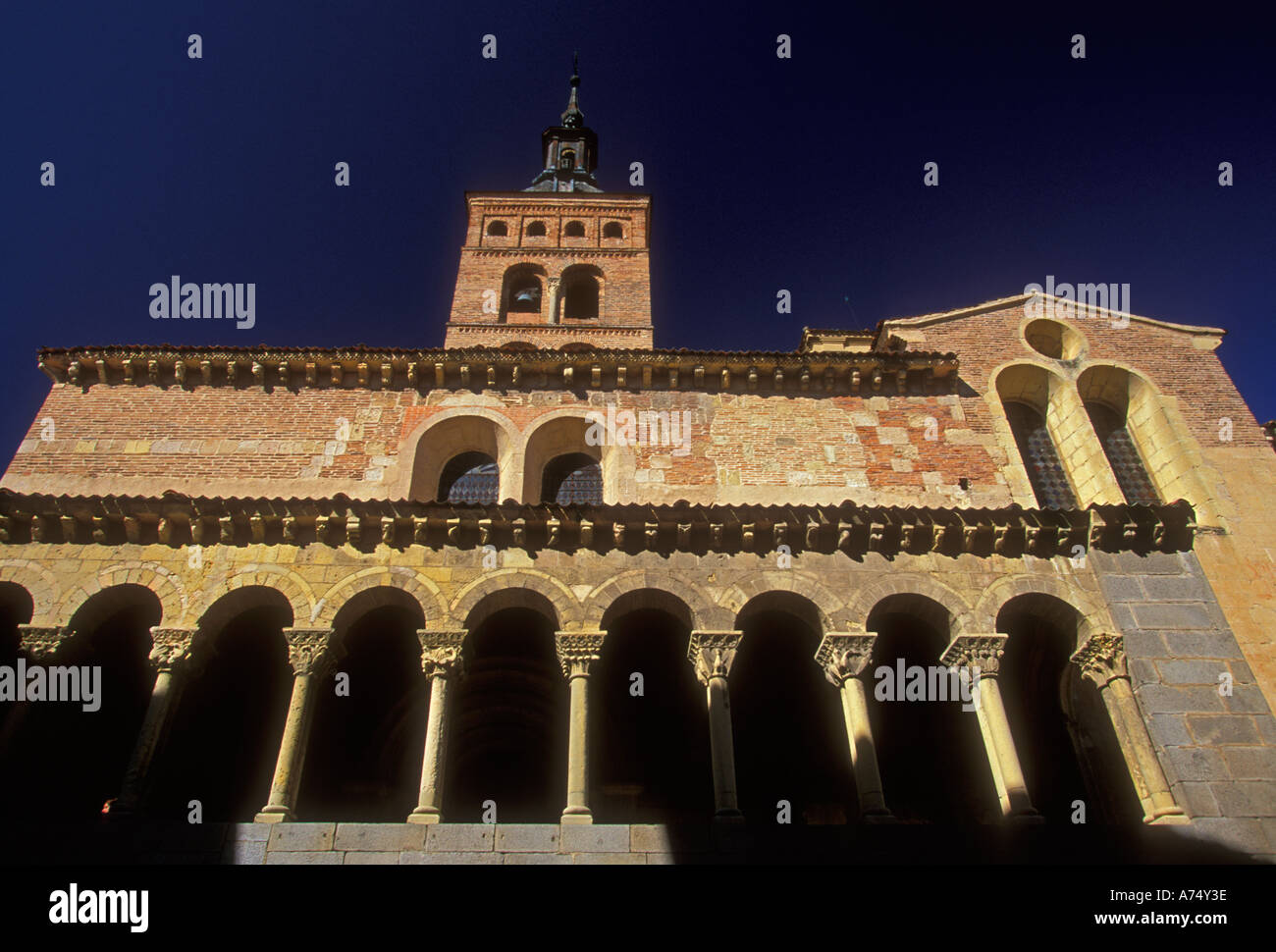 Iglesia de San Martin, San Martin Church, Roman Catholic church, Plaza de Medina del Campo, Segovia, Segovia Province, Castile and Leon, Spain Stock Photo