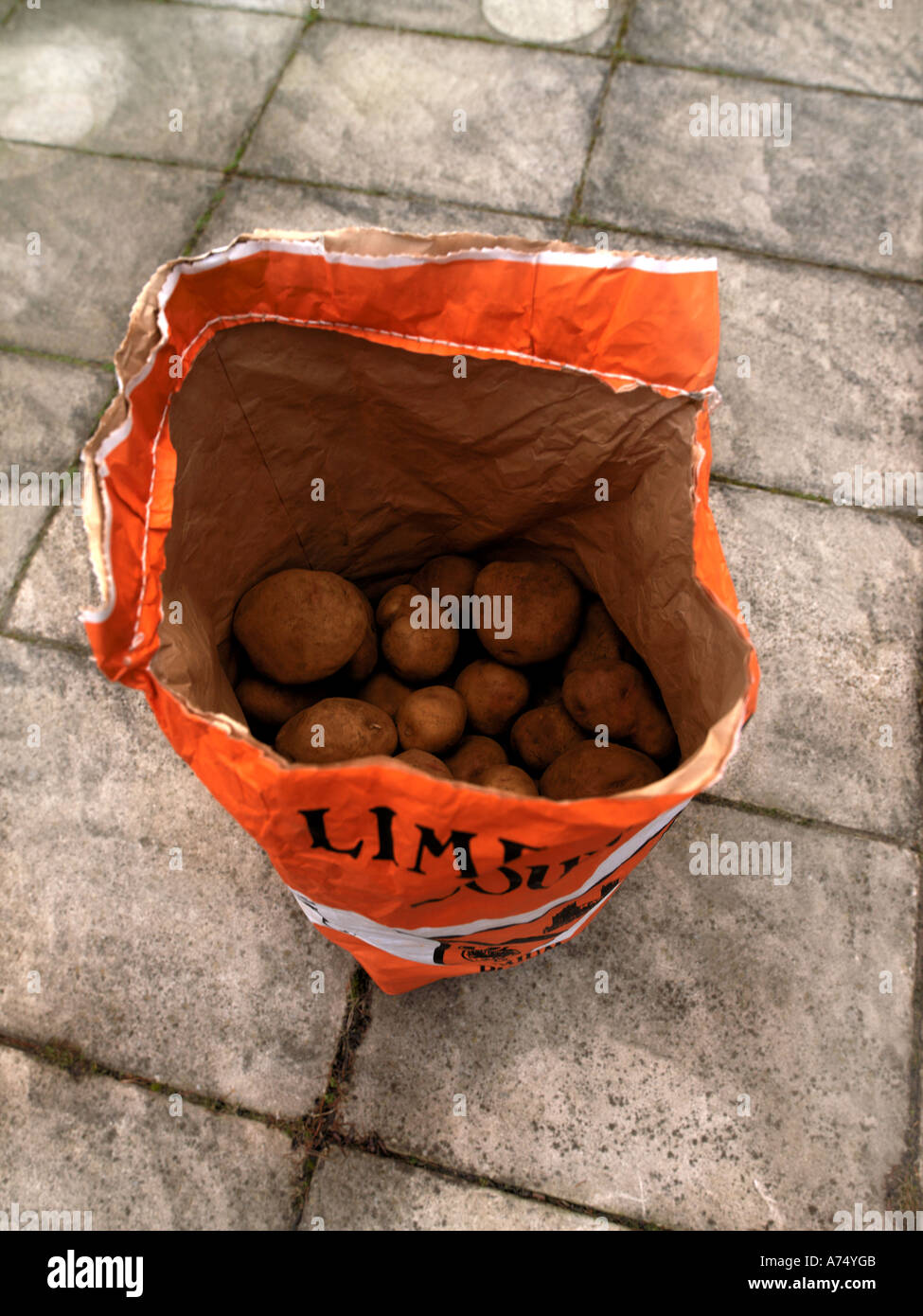 Sack of Potatoes from Lincolnshire England Stock Photo Alamy