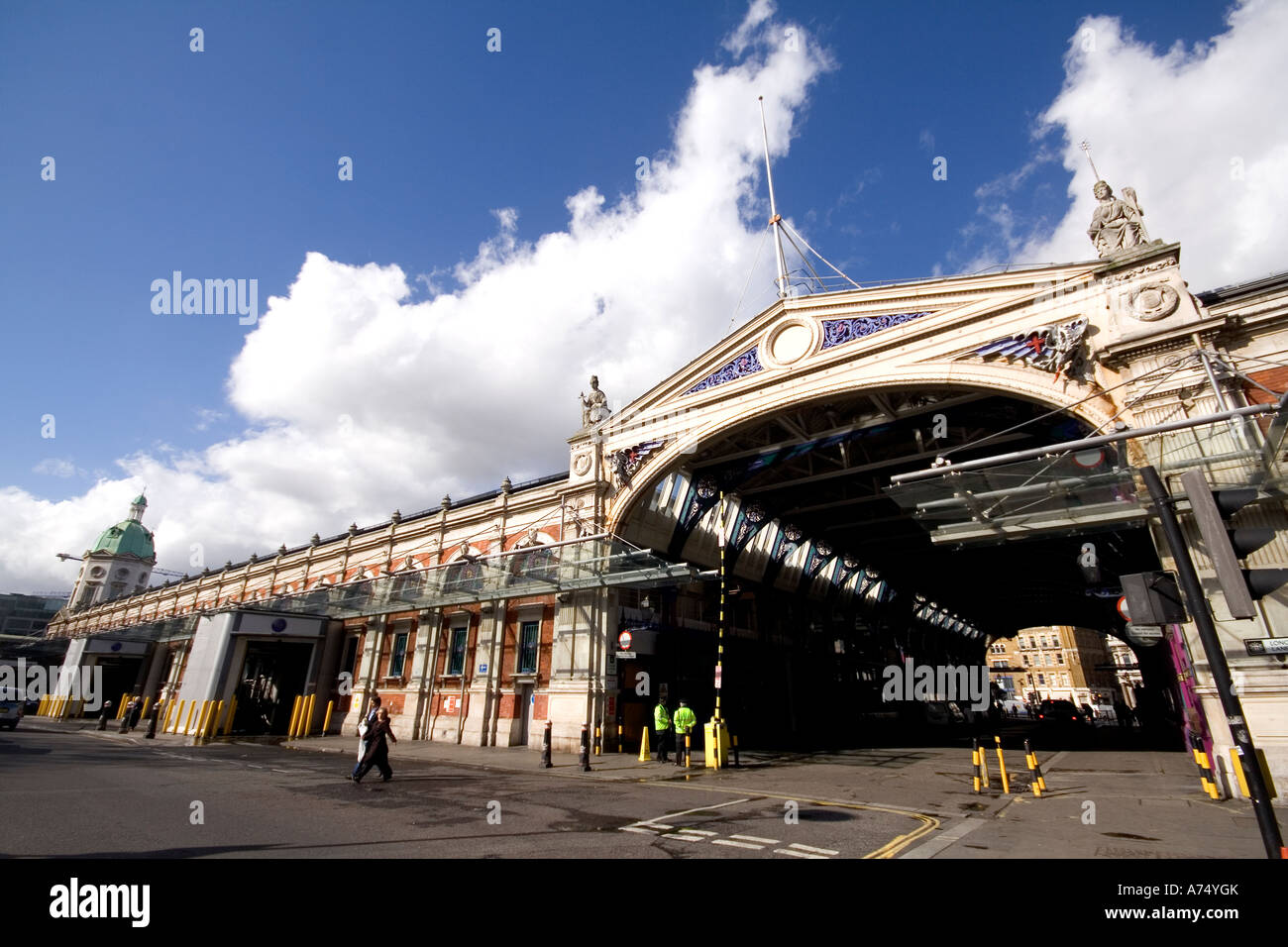 An entrance to Smithfields meat market in Faringdon, London Stock Photo