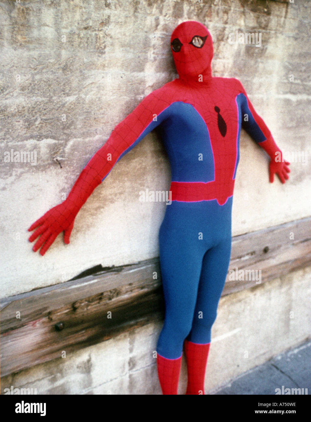 SPIDERMAN 1970s US TV series with Nicholas Hammond as Peter Parker the Spiderman Stock Photo