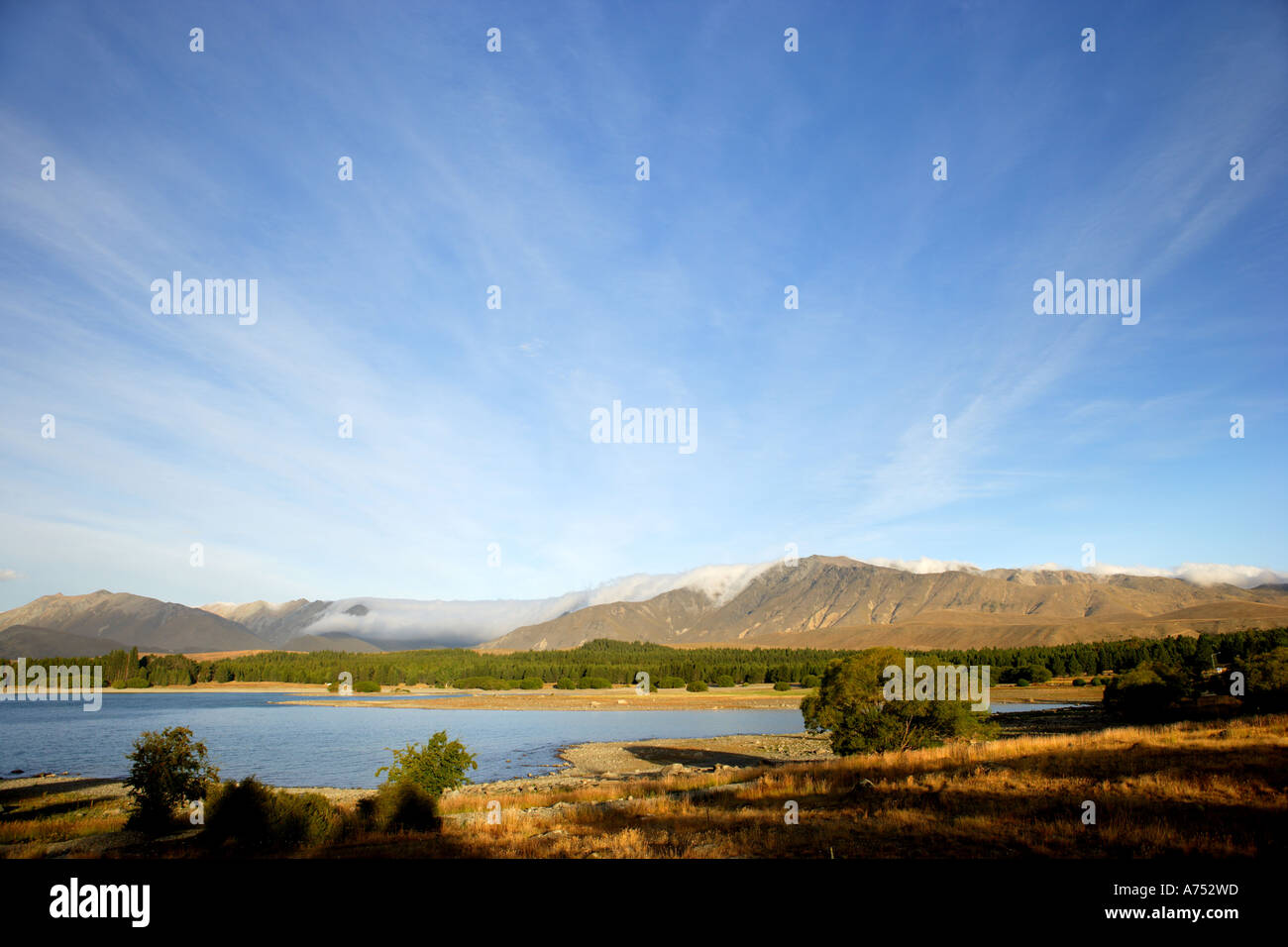 Sunset on Lake Tekapo, New Zealand, south island Stock Photo - Alamy