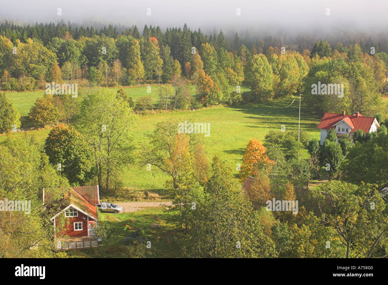 Country houses. Hindås, Västergötland, Sweden Stock Photo - Alamy