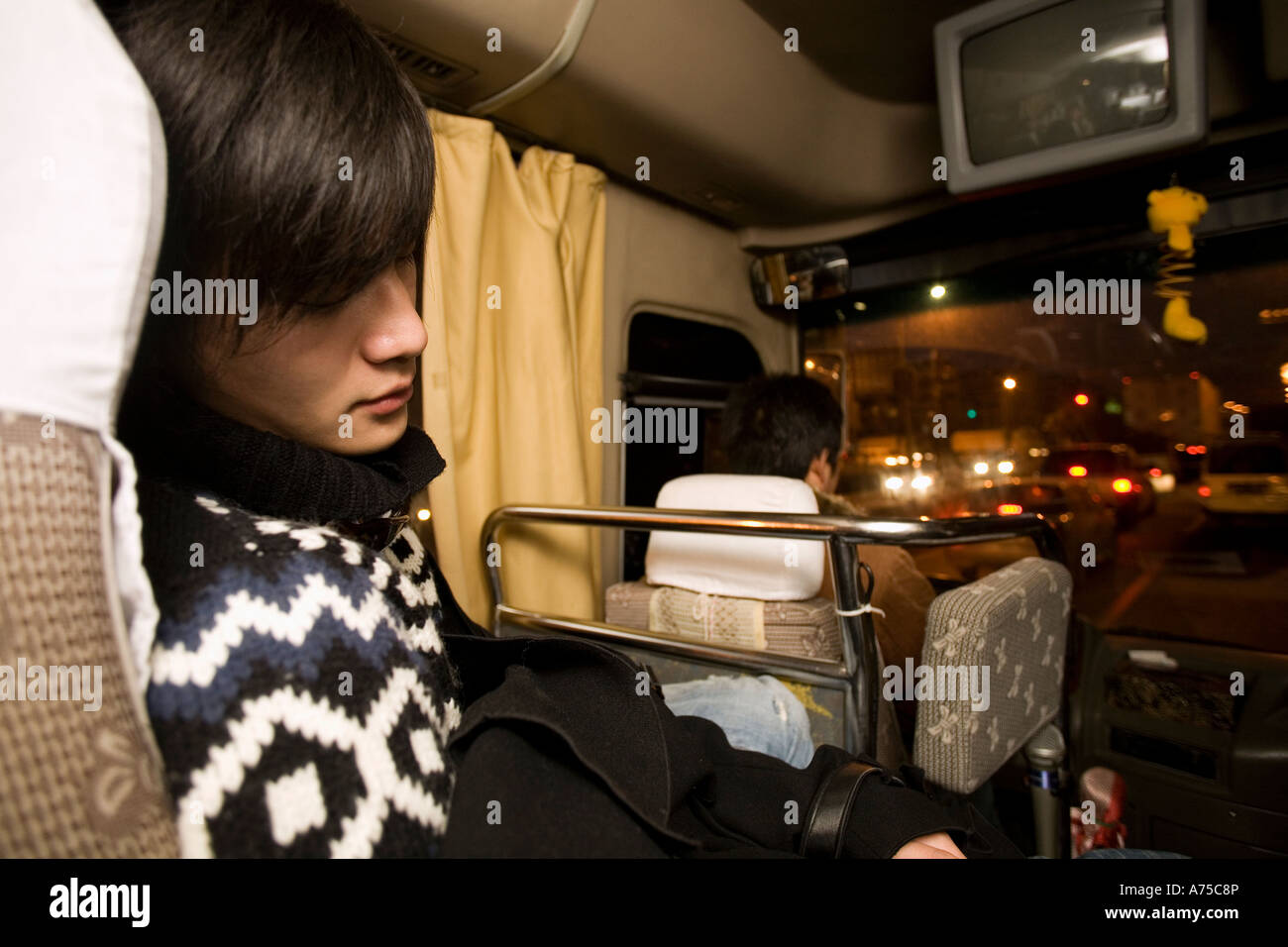 People sleeping on bus hires stock photography and images Alamy