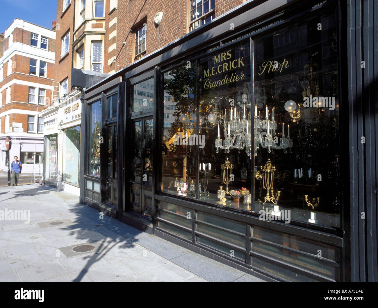 UK, London, Notting Hill, Kensington Church Street, Antique Shops Stock