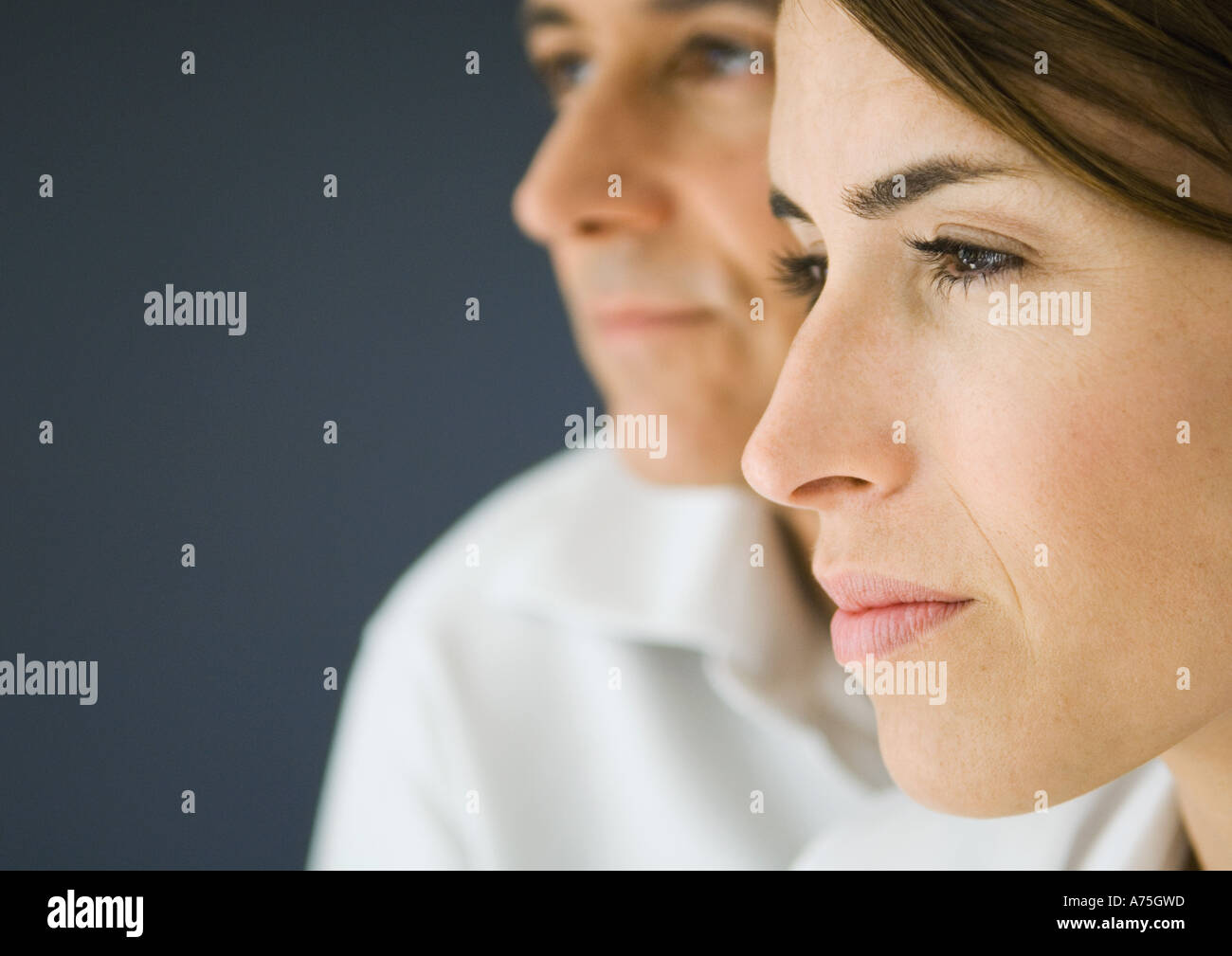 Couple, side view, close-up Stock Photo