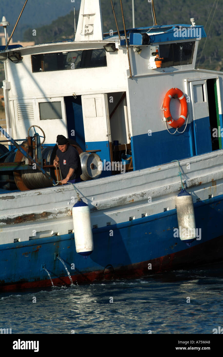 Spanish fishing boat Majorca Stock Photo Alamy