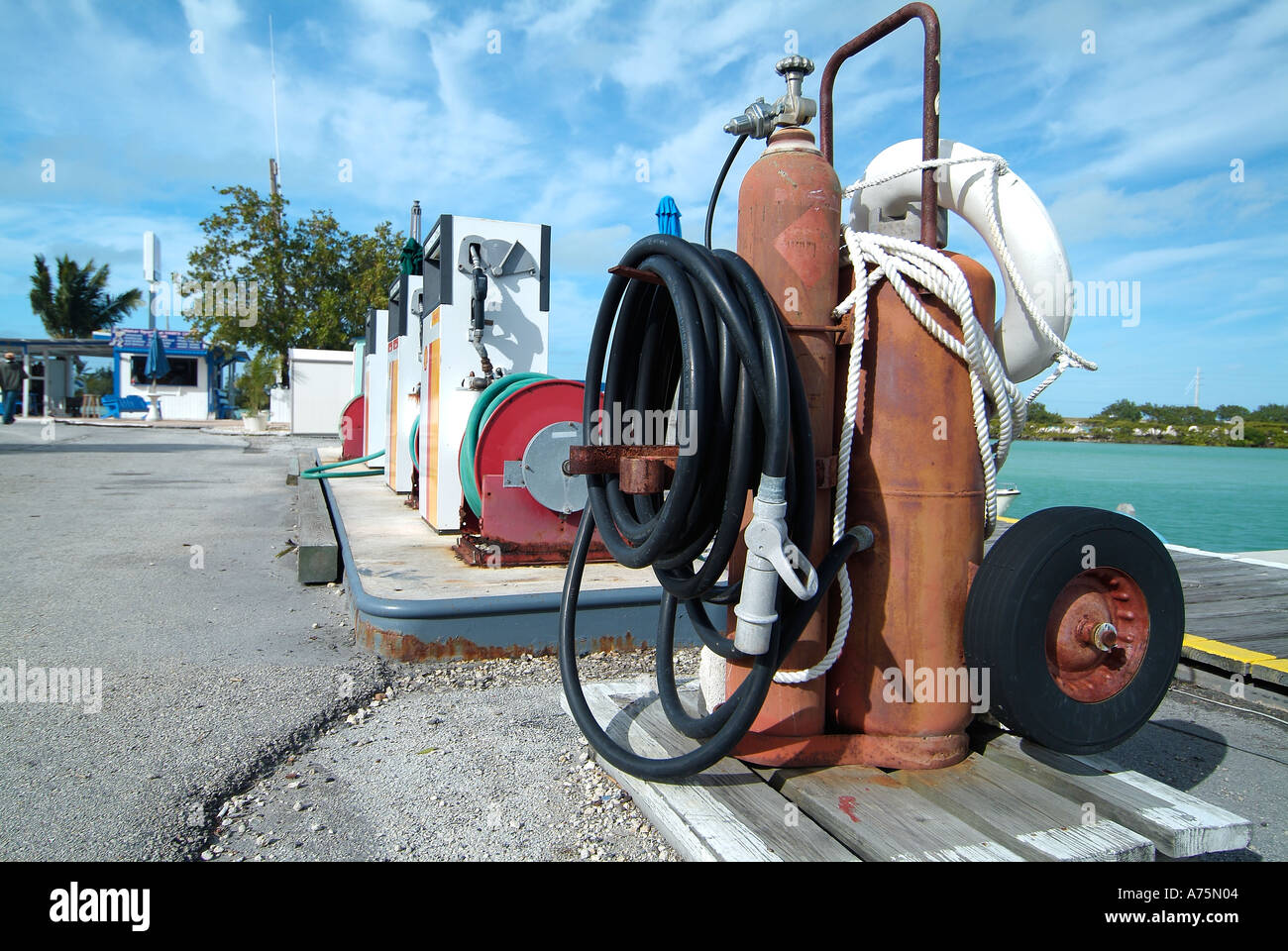 Gas station for boat in Florida Stock Photo Alamy