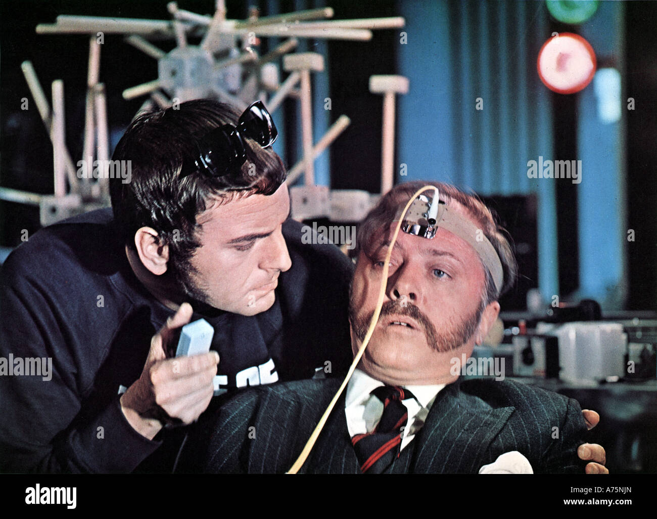 THE BLISS OF MRS BLOSSOM  - 1968 Paramount film with Richard Attenborough at right Stock Photo