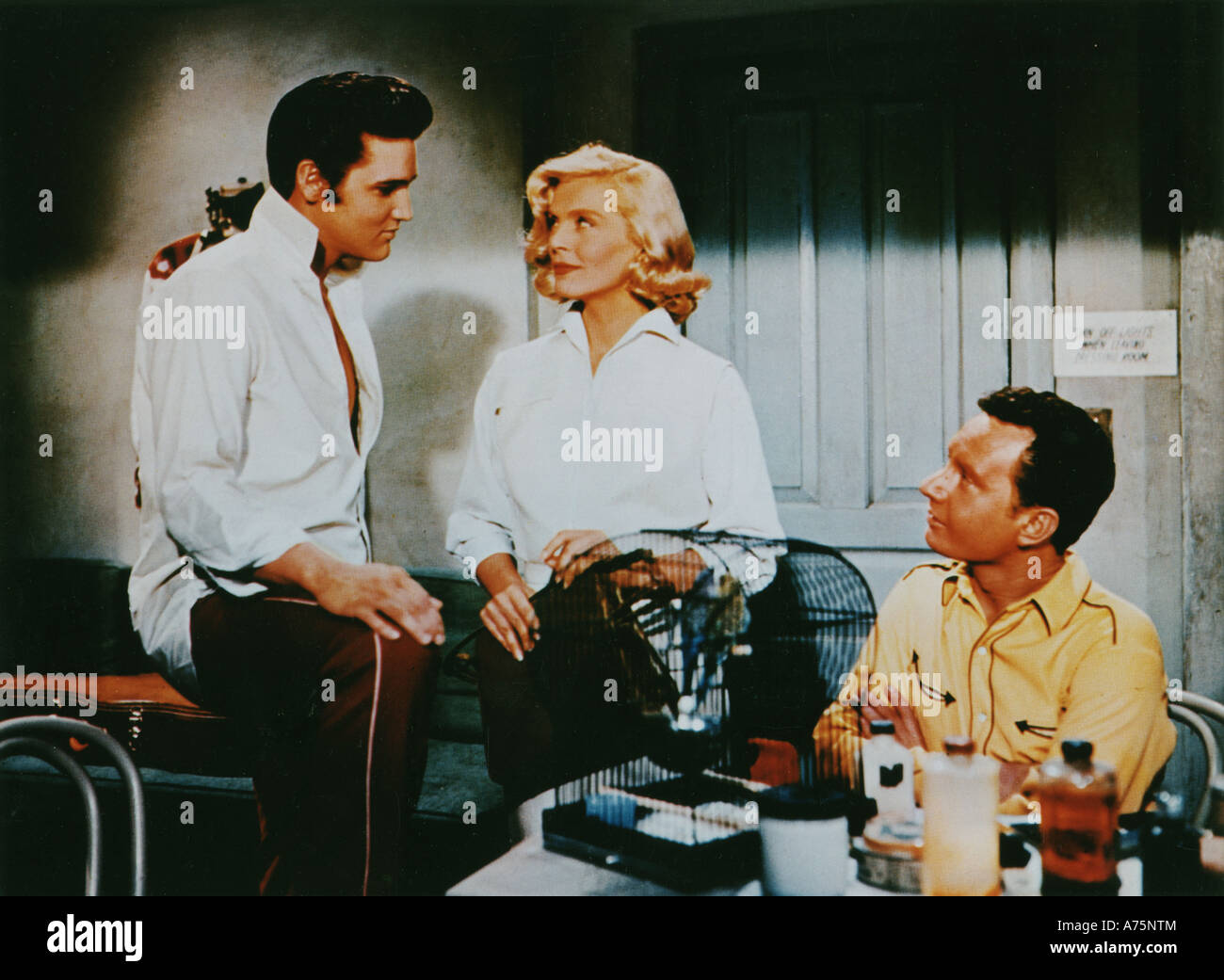 LOVING YOU - 1957 Paramount film with from left Elvis Presley, Lizabeth Scott and Wendell Corey Stock Photo