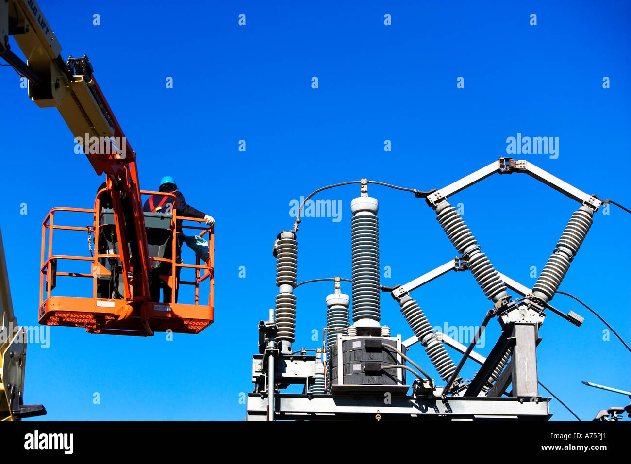 UTILITIES, ELECTRICITY, REPAIR Stock Photo Alamy