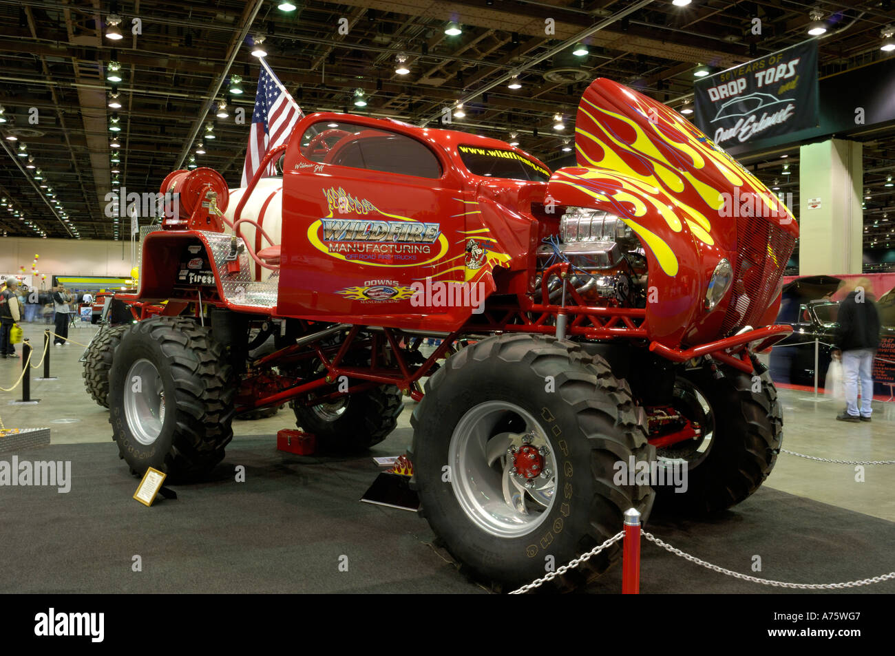1937 Ford fire truck monster truck at the 2006 Detroit Autorama Stock Photo