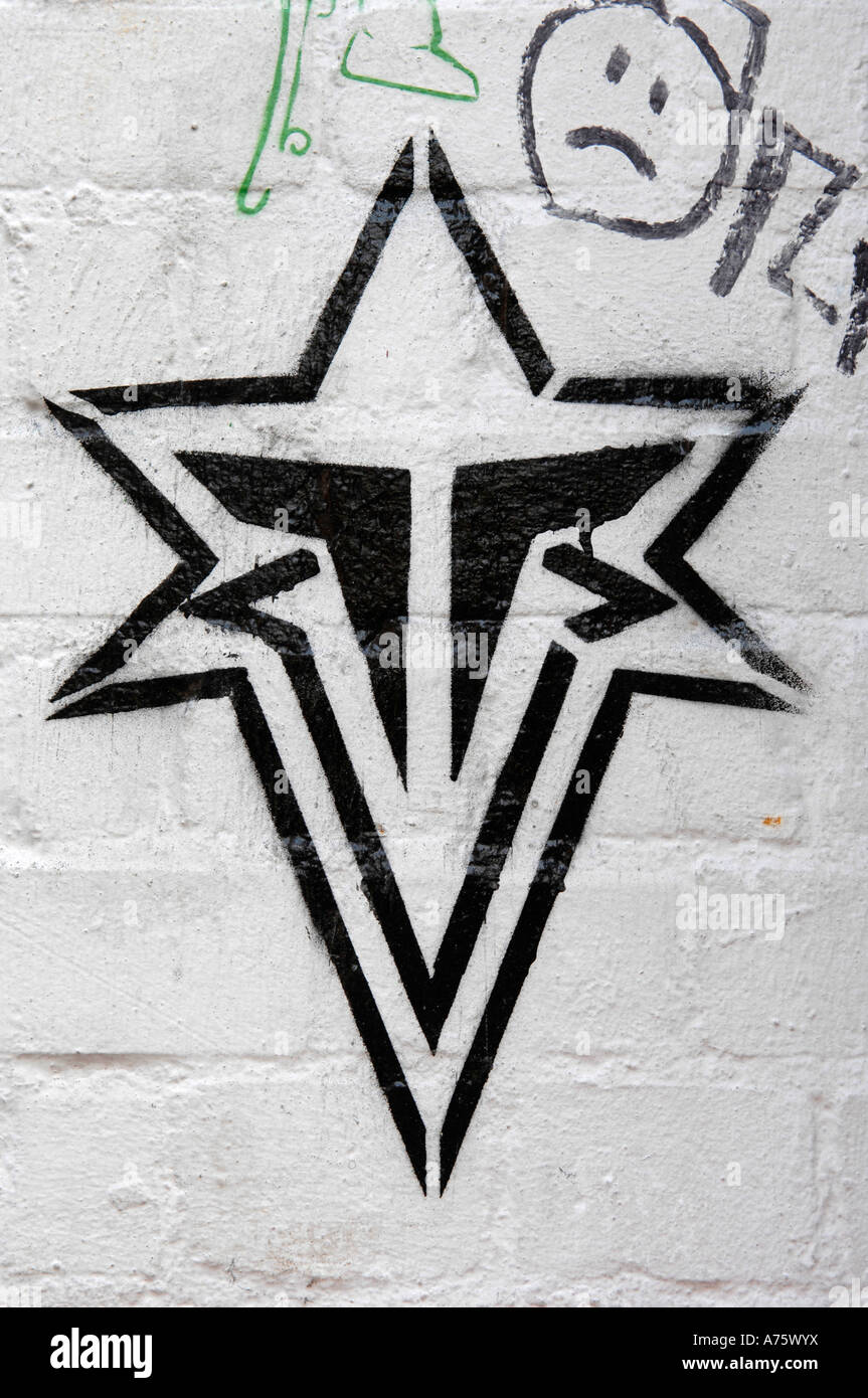 Stencil Graffiti Art Stock Photo