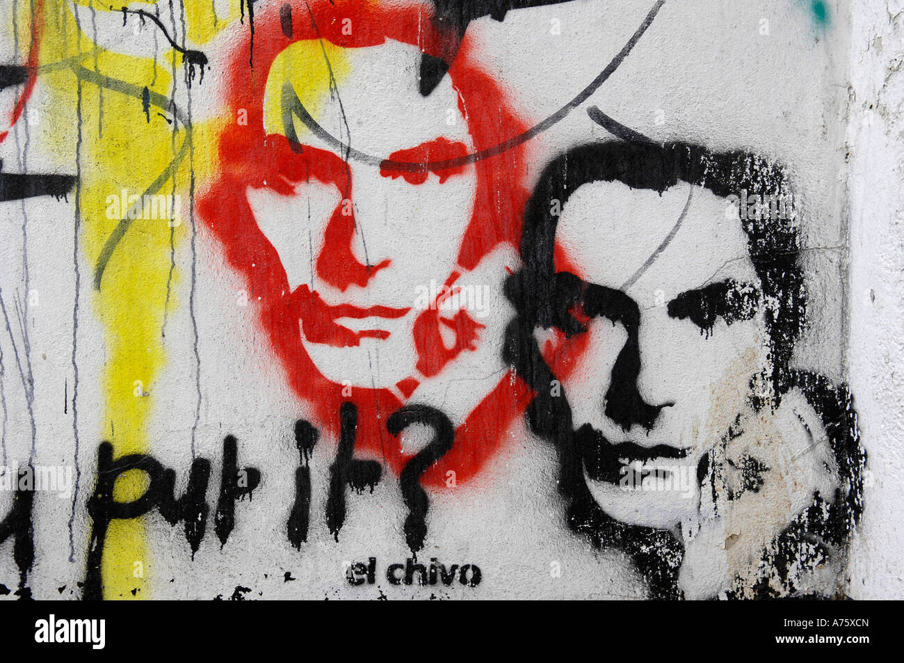 El Chivo Graffiti Art Banksy Style Stock Photo