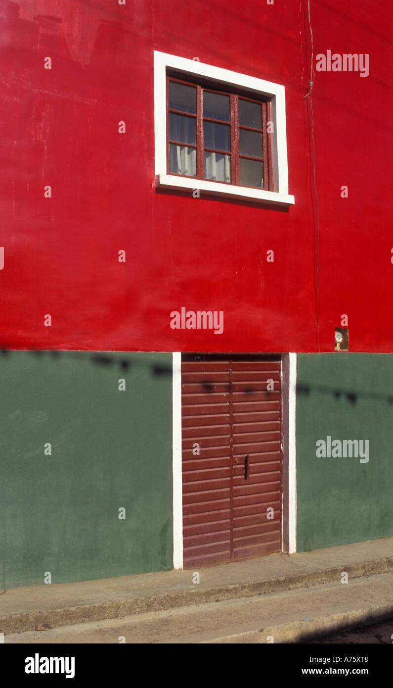 Red and green house Stock Photo