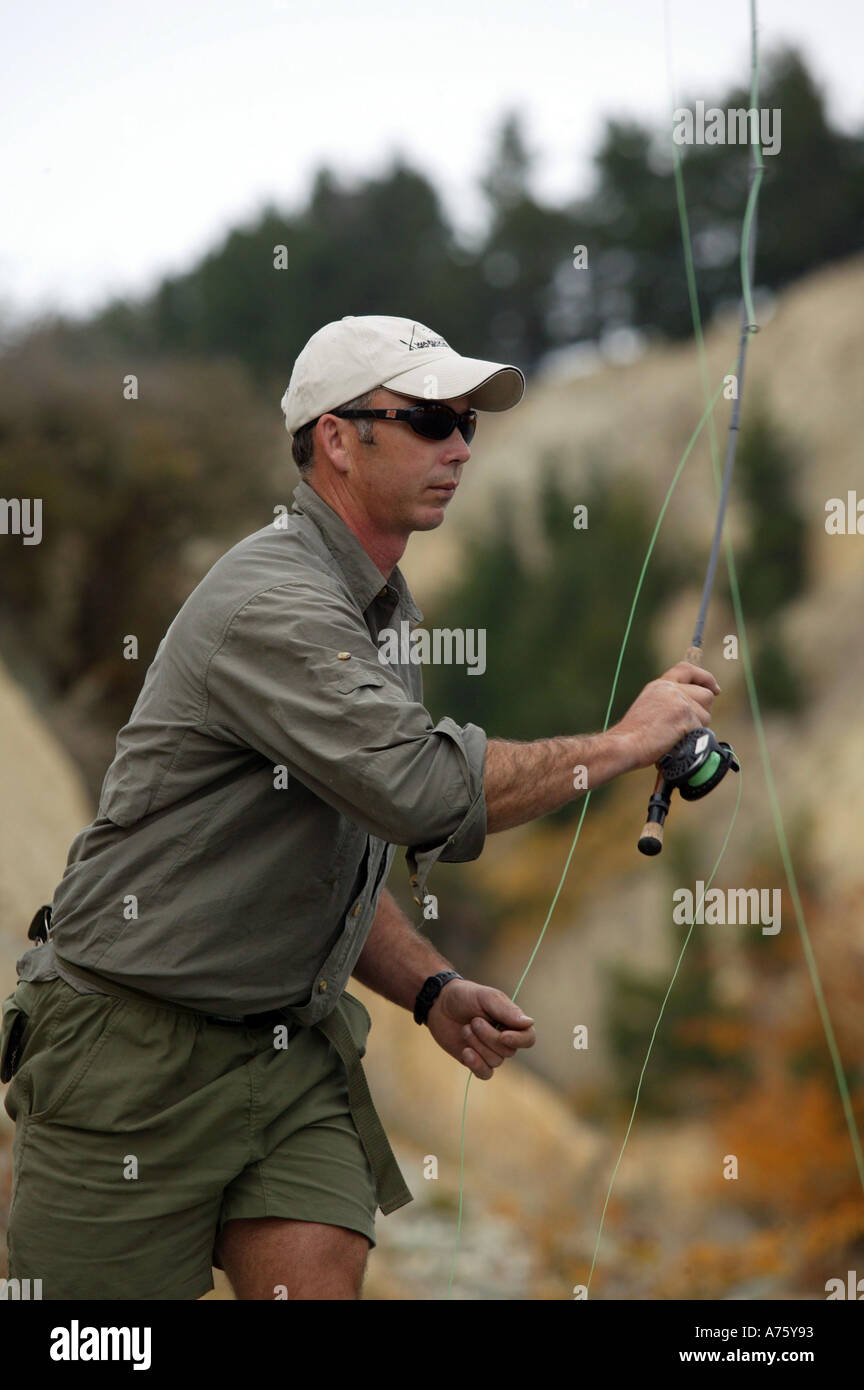Fly Fishing on the Clutha River Wanaka New Zealand Picture by Barry