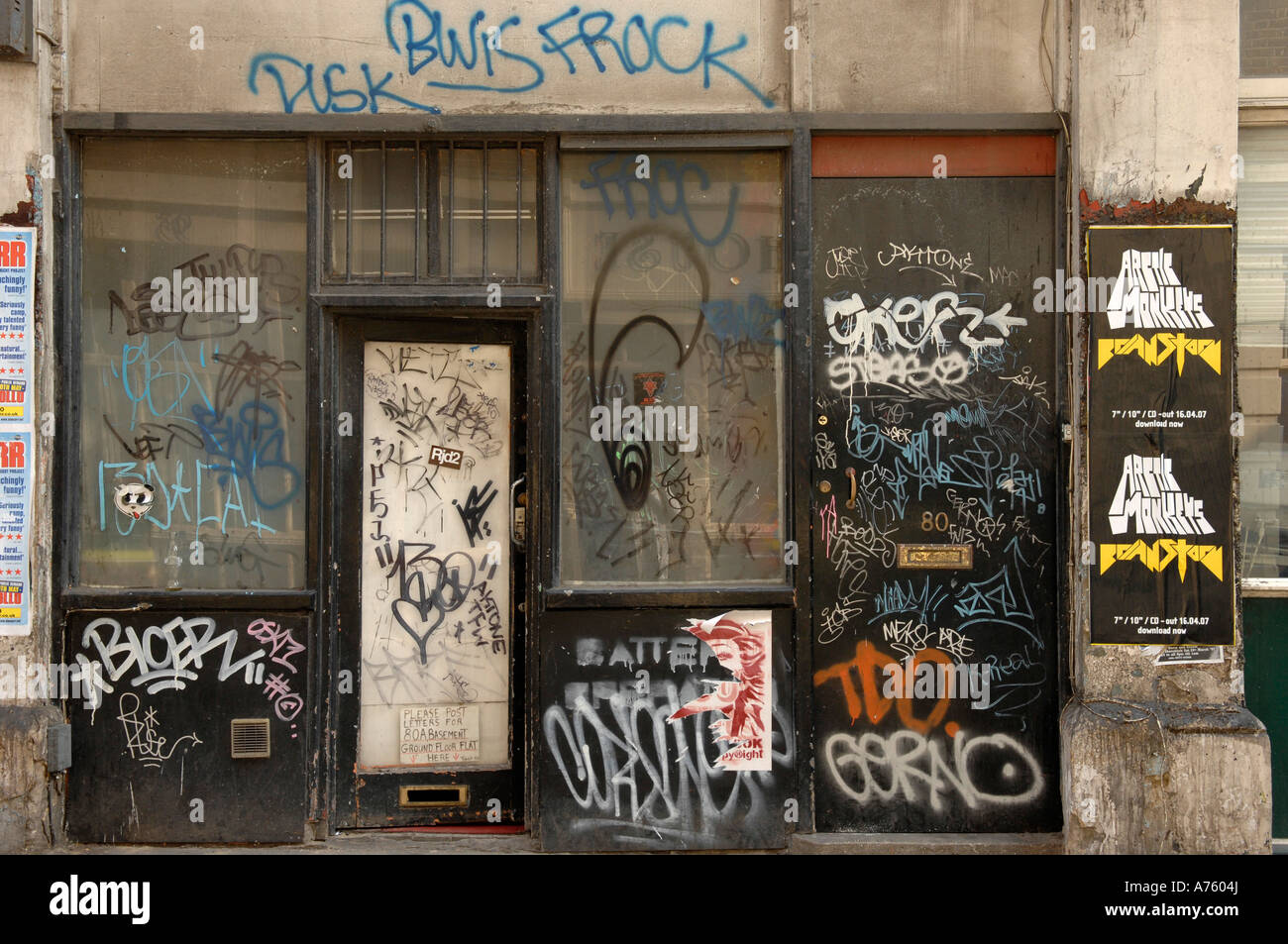 Graffiti Shop in Shoreditch Old Street Stock Photo
