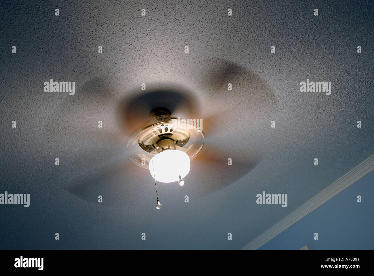 ceiling fan in motion Stock Photo Alamy