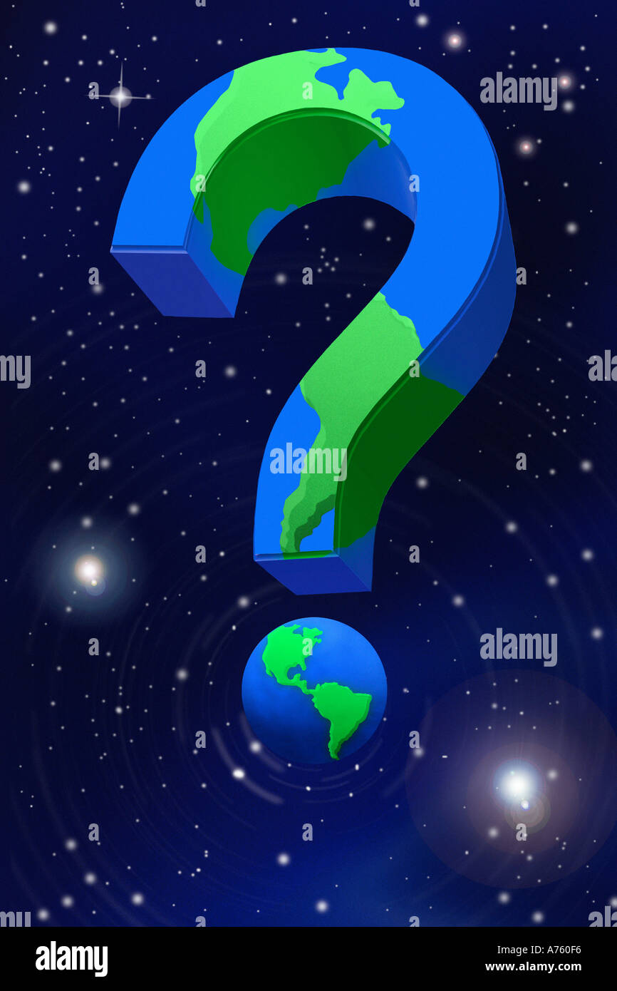 World Map With Question Mark