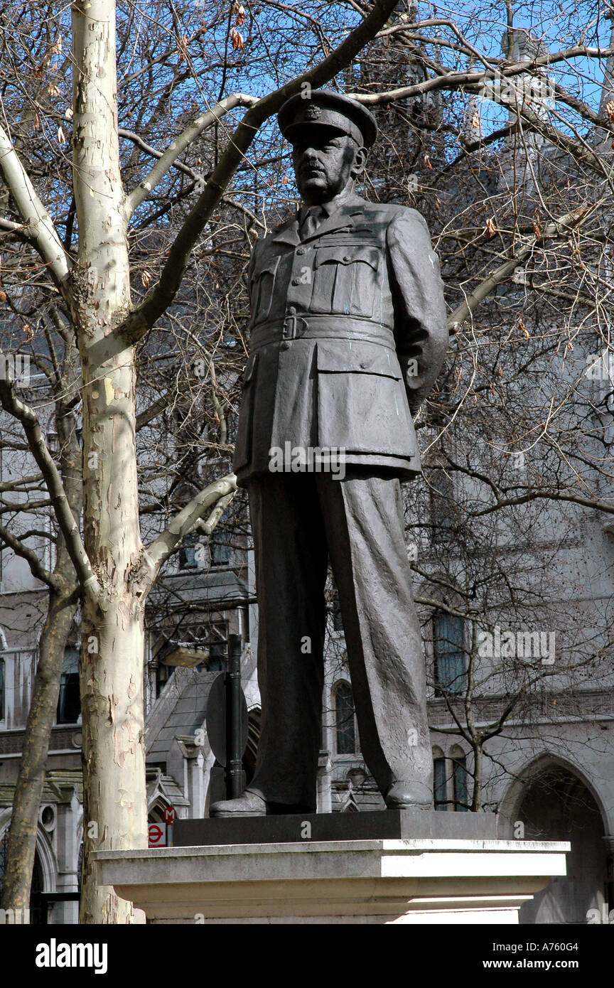 Bomber Harris Statue Strand London UK Stock Photo