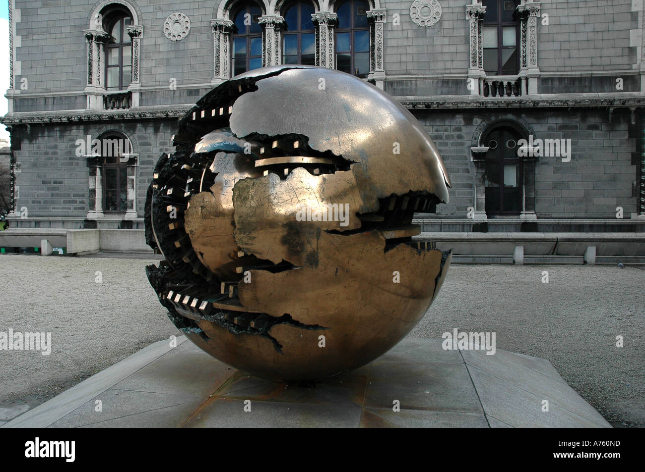 Trinity Colege Dublin Sculpture Ireland Stock Photo