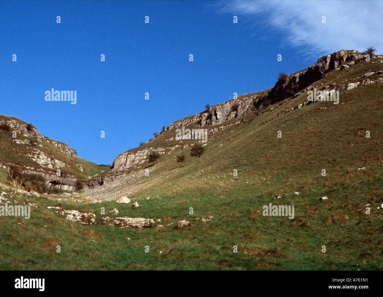 Valley in Derbyshire in the United Kingdom Stock Photo
