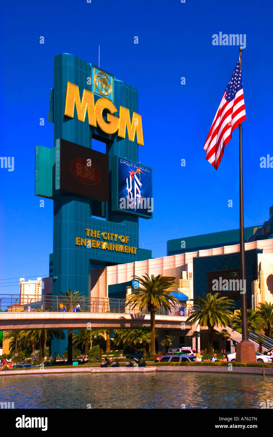 Las Vegas MGM Hotel sign Stock Photo