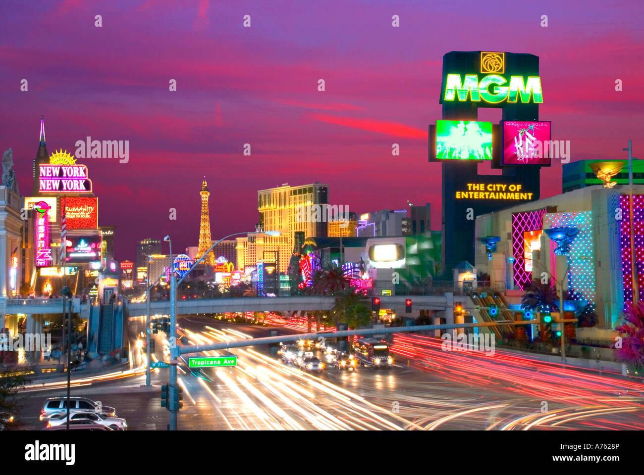 Las Vegas.Nevada USA Gambling Casinos Stock Photo