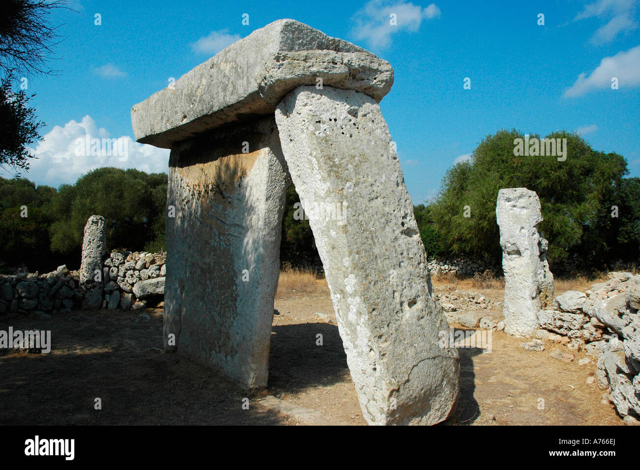 Taula in Talati de Dalt site MENORCA Balearic Islands Spain Stock Photo