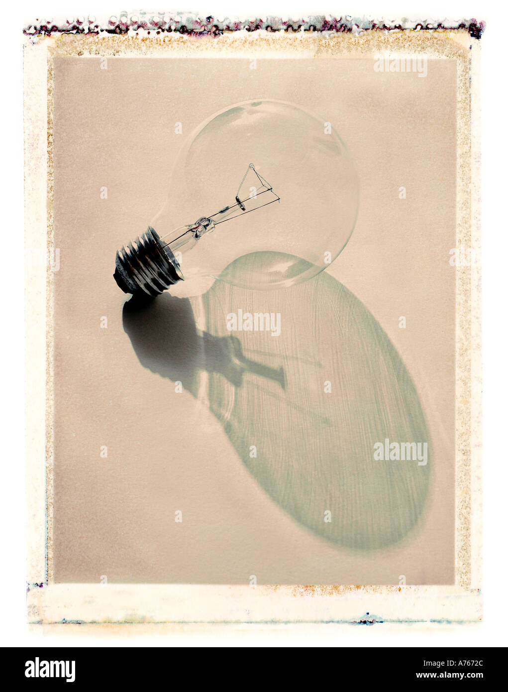 lightbulb with shadow Stock Photo