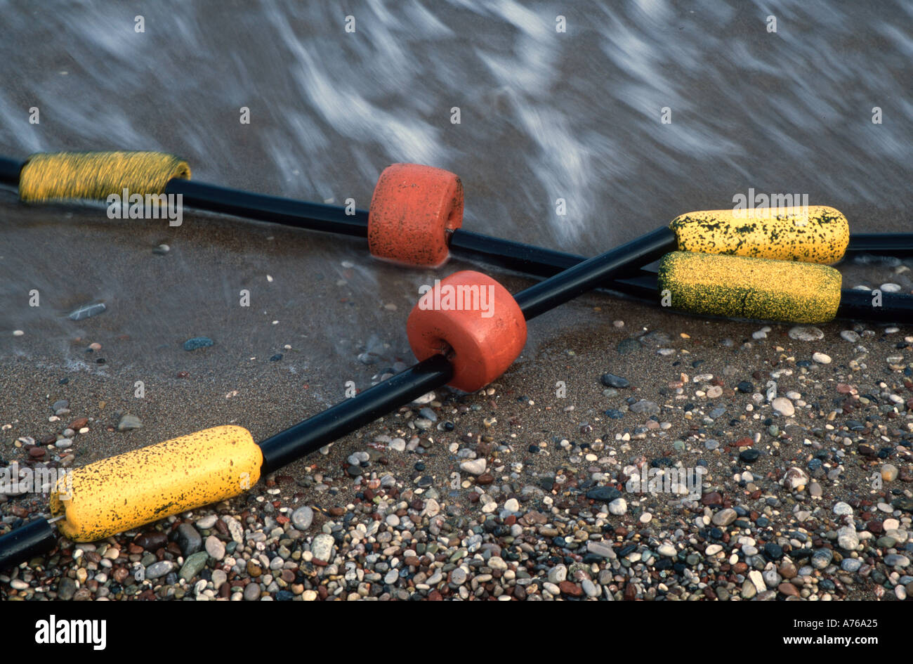 Buoys Floats on Faliraki Beach Rhodes Greece Stock Photo - Alamy
